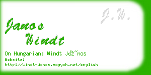 janos windt business card